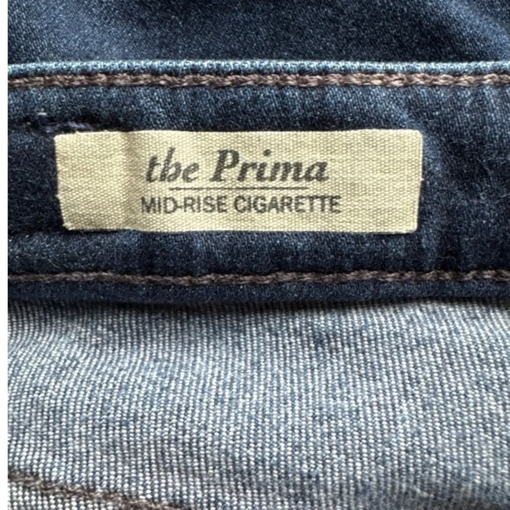 AG Adriano Goldschmied Dark Wash Prima Mid-Rise‎ Cigarette Jeans | 27R